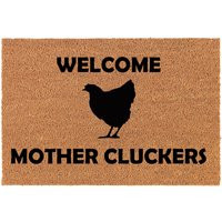 Welcome Mother Cluckers Chicken Funny Coir Doormat Door Mat Entry Housewarming Gift Newlywed Wedding New Home | Etsy (US)