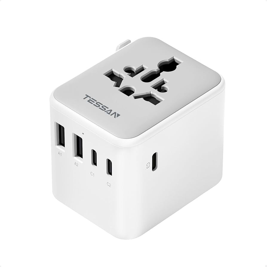 TESSAN Universal Travel Adapter 28W, International Power Adapter with 3 USB C 2 USB A Charging Po... | Amazon (US)
