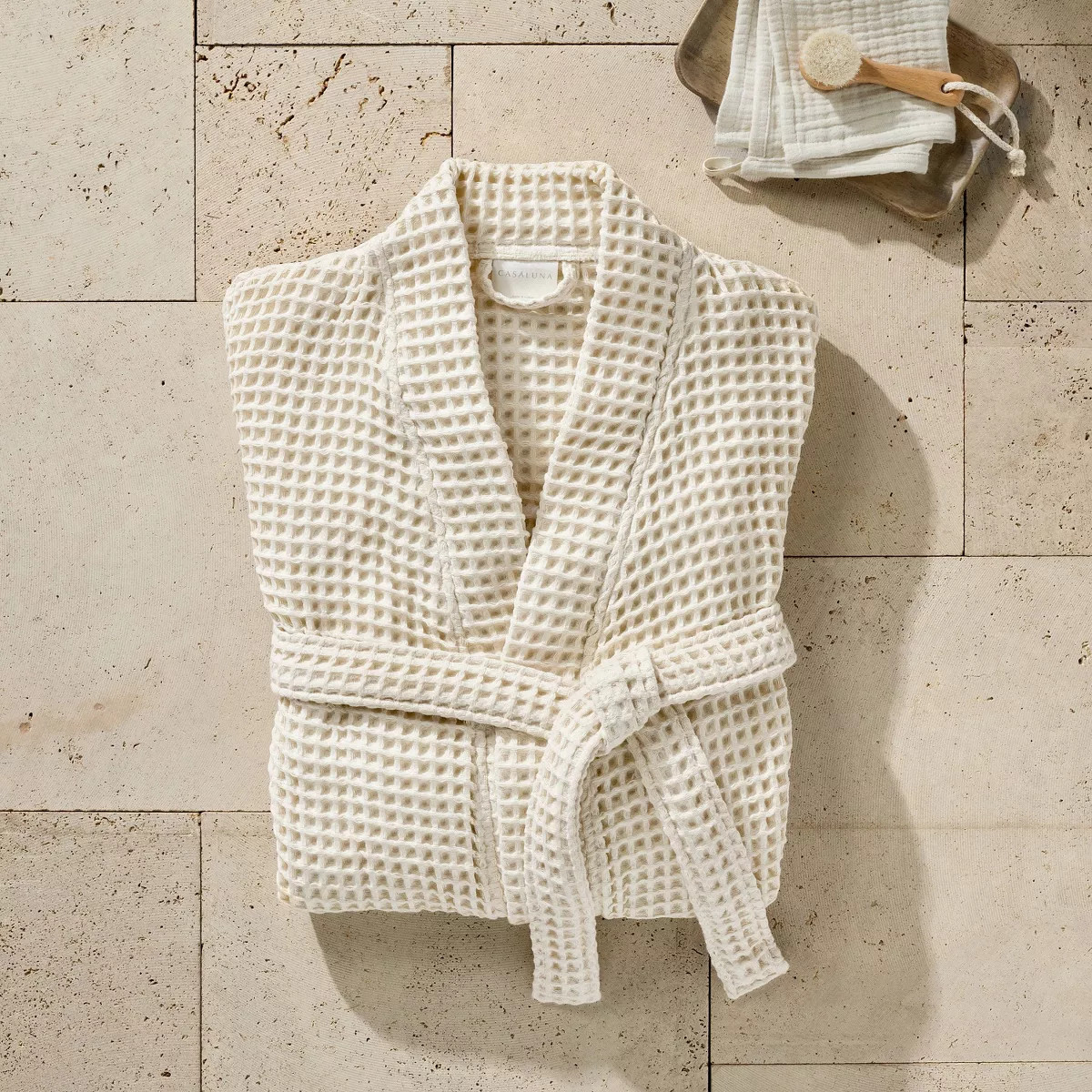 Waffle Bath Robe Snowfall White - Casaluna™ | Target