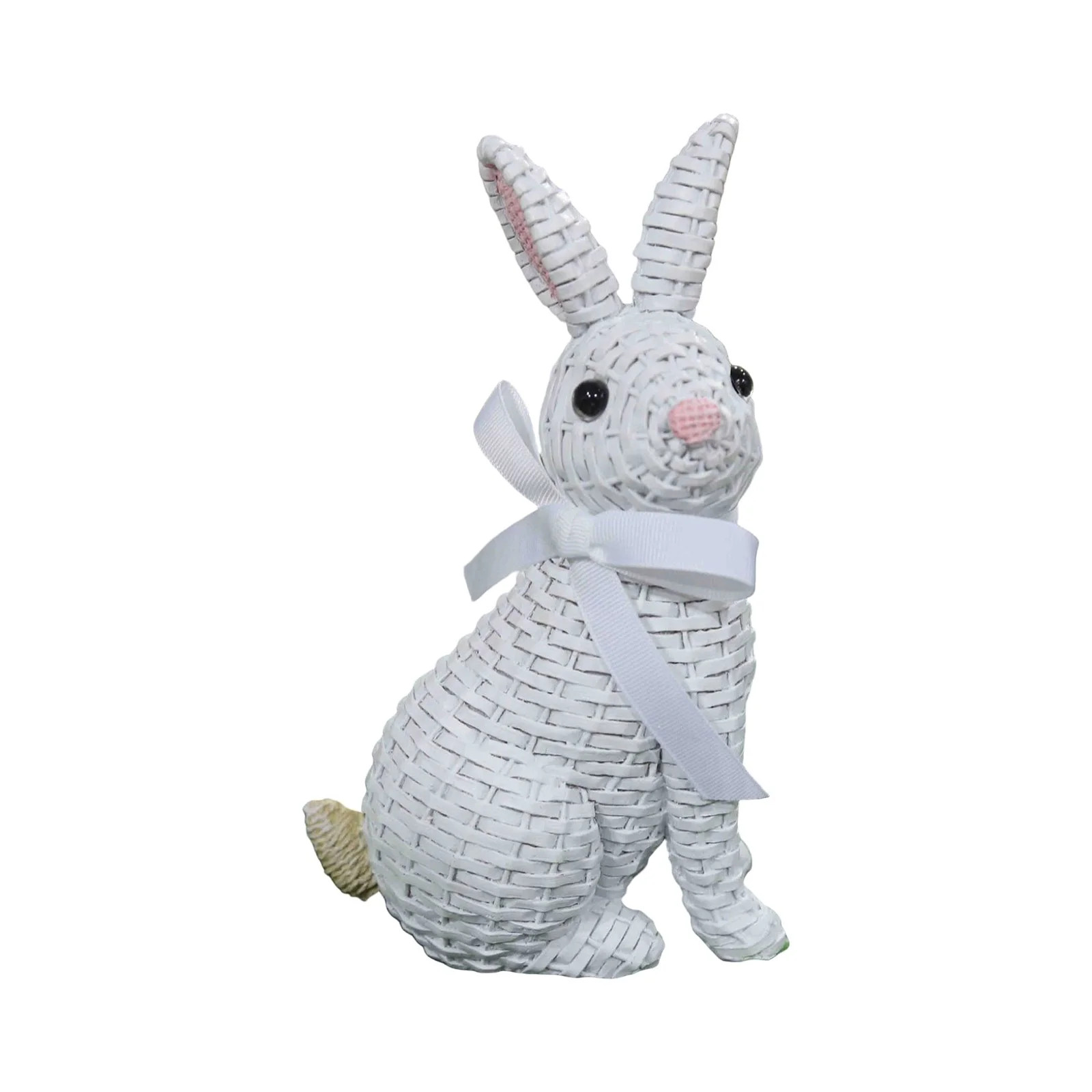 YGUO Bunnies Decor, Bunny Rabbit Decor, Easter Rabbits Decor, Easter Figurine, Wicker Easter Bunn... | Walmart (US)