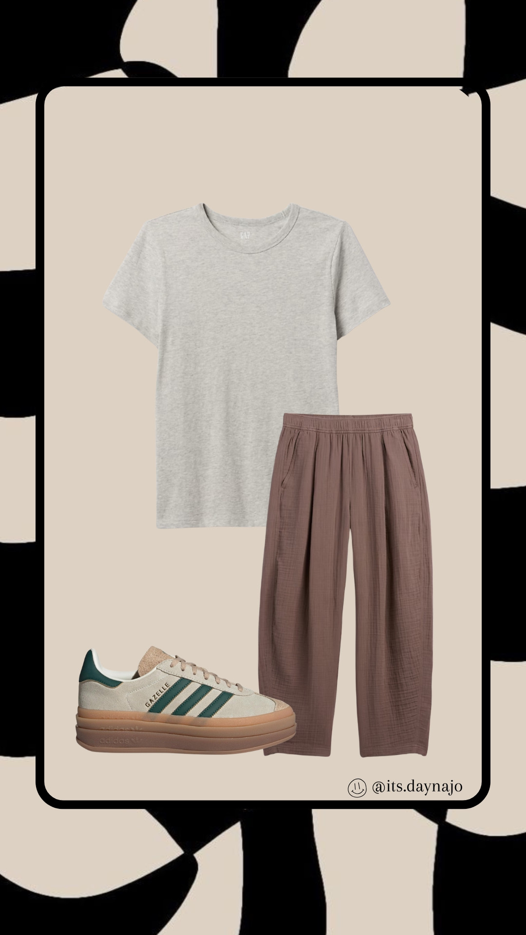 Outfit idea // ootd // summer fit // spring fit // outfit inspo // lounge // basic outfit // gap factory // adidas 