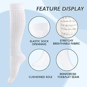 Buauty Women's Slouch Socks, Soft Extra Long Scrunch Knee High Sock fall Winter Knit Slouchy Thig... | Amazon (US)