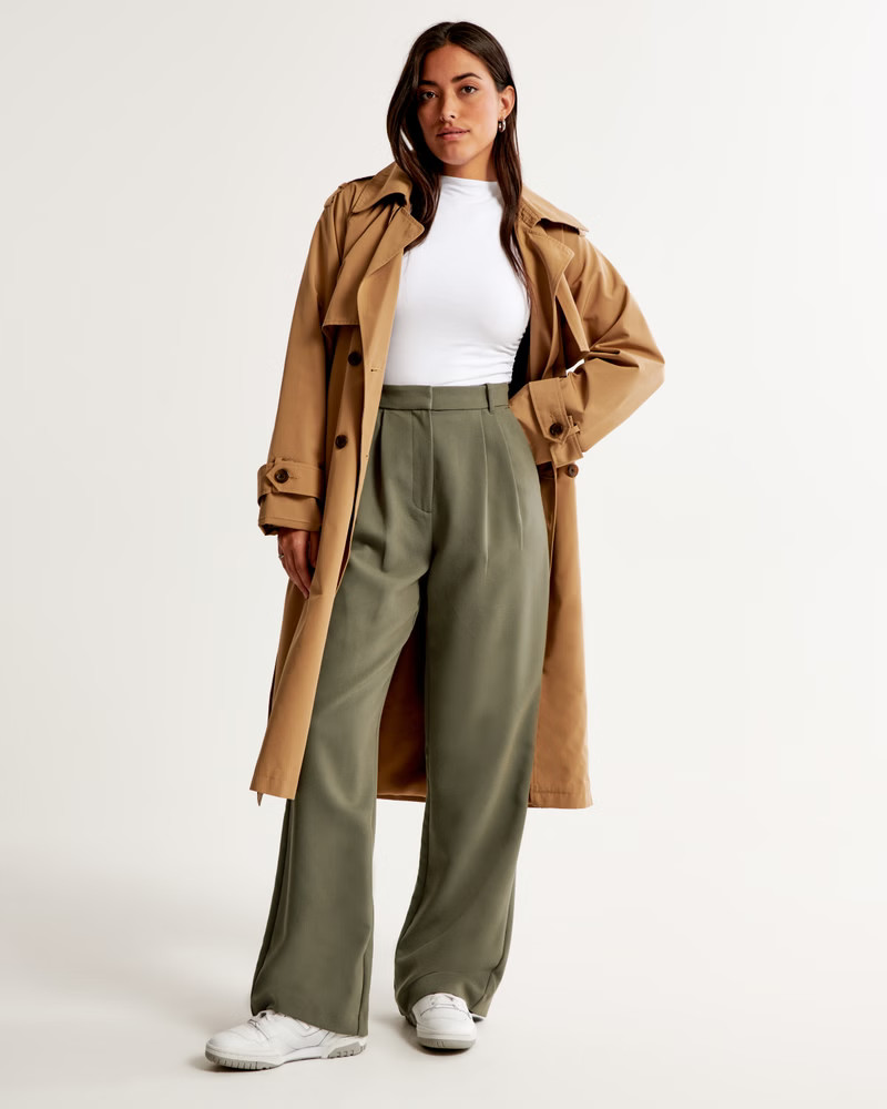 Curve Love A&F Sloane Tailored Pant | Abercrombie & Fitch (UK)