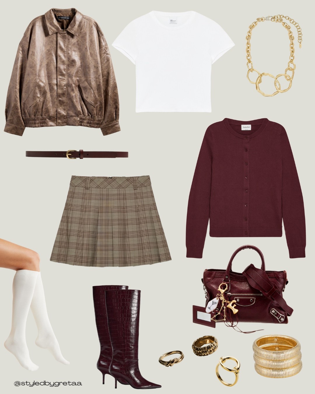 Pre Spring outfit inspo ✨ 

Leather jackets, layering cardigans, plaid mini skirts, & bag charms 🙌🏼 

#LTKSpringSale #LTKStyleTip #LTKSeasonal
