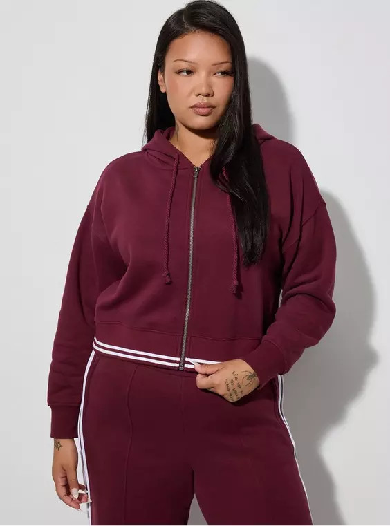 Zip-Up Hoodie in Red | Torrid (US & Canada)