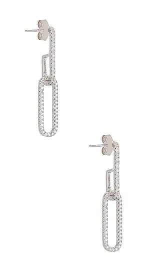 Staple Pave Earring in Silver | Revolve Clothing (Global)