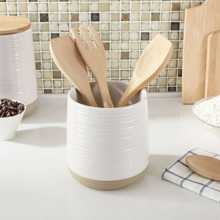 Better Homes & Gardens Abott Stoneware Utensil Holder | Walmart (US)