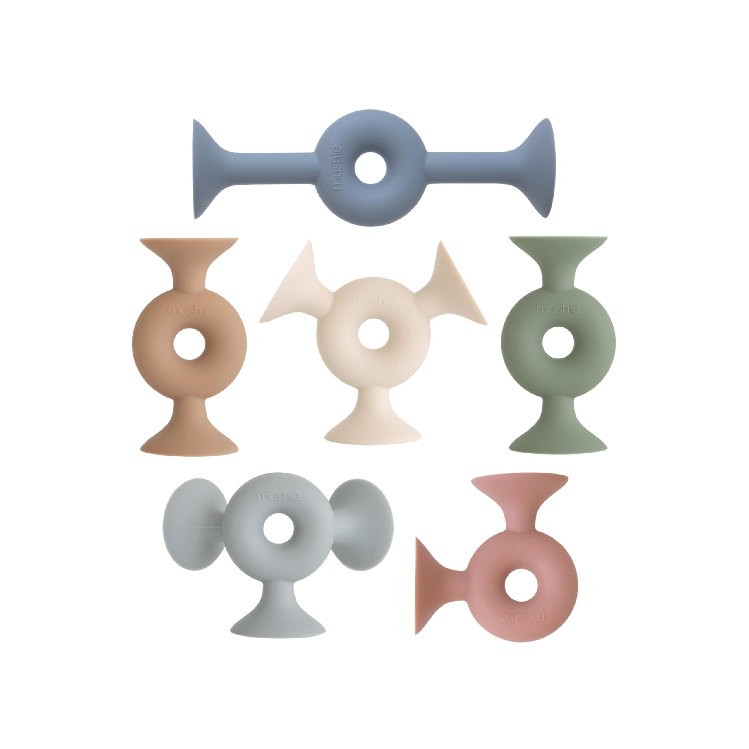 mushie Silicone Suction Builder Toy | 18 pcs for Kids 3 Years+ (Donut) | Amazon (US)