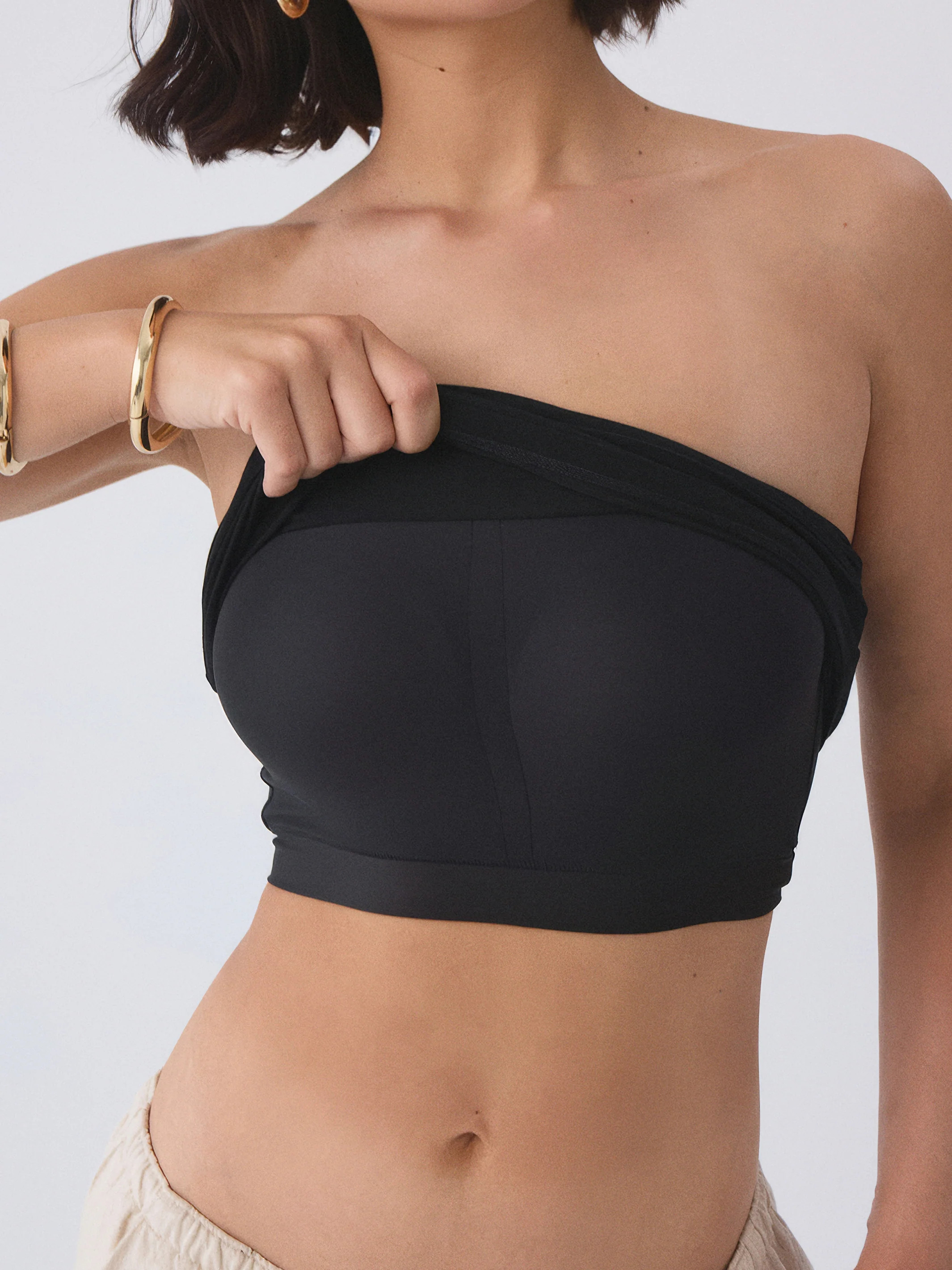 Solid Ruched Tube Top | Klassy