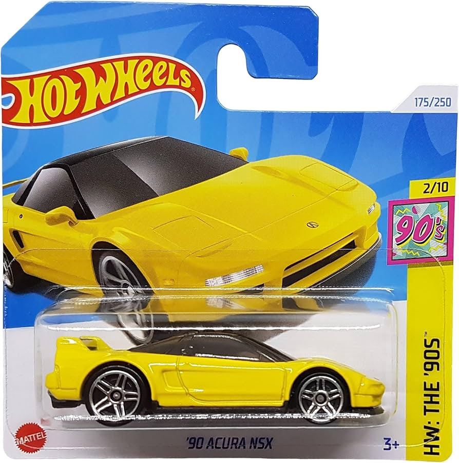 Hot Wheels '90 Acura NSX (Yellow), HW: The '90s 2/10 | Amazon (CA)