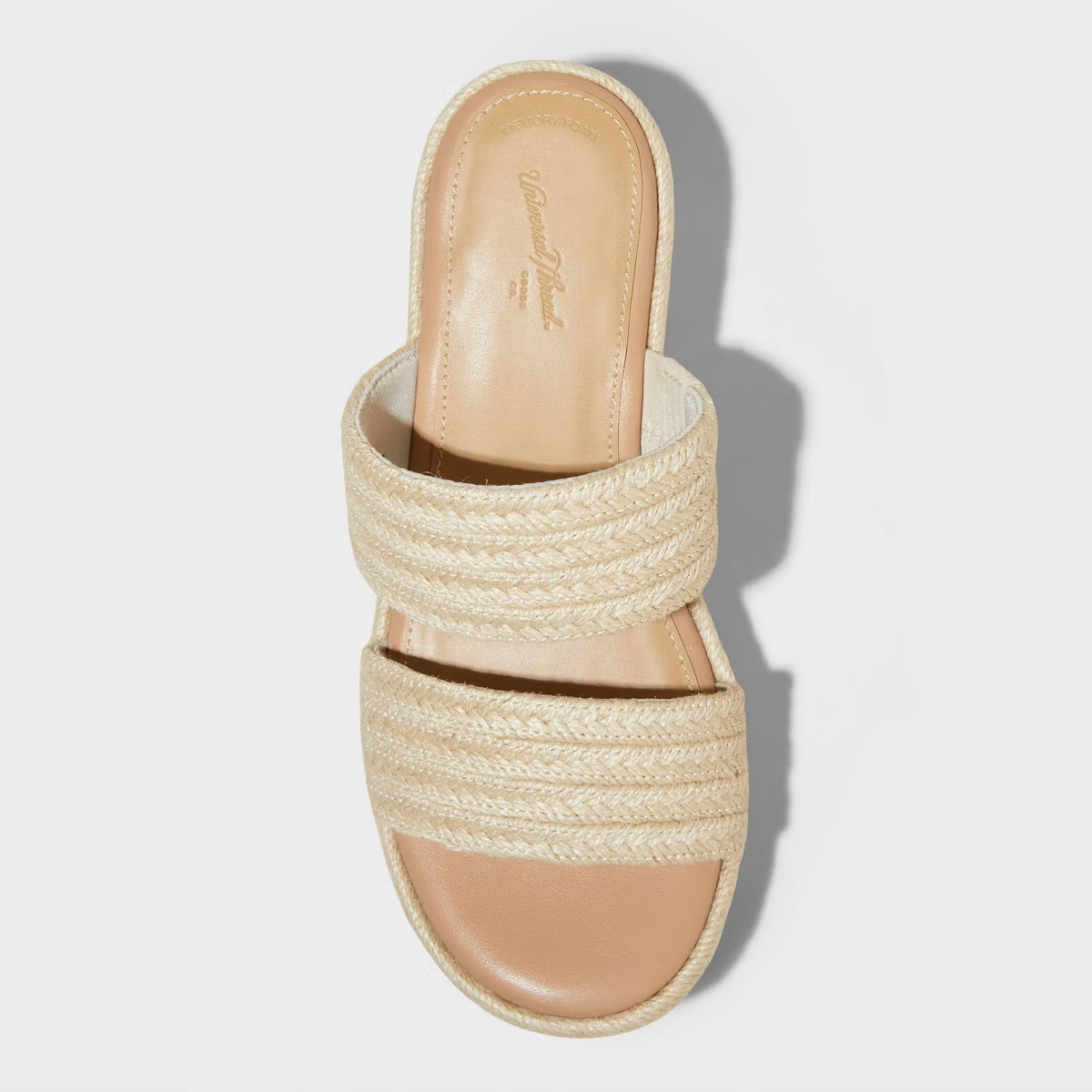 Women's Kayli Jute Two Band Wedge Heels - Universal Thread™ Tan | Target