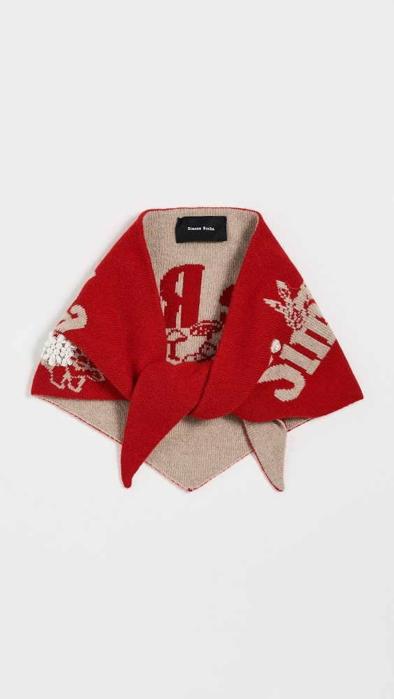 Graphic Logo Knit Triangle Scarf | Shopbop