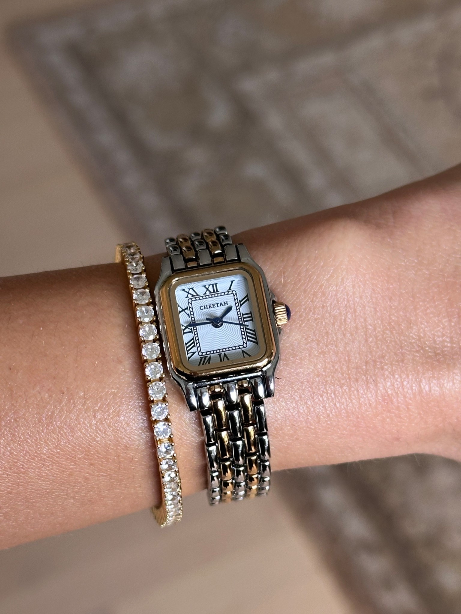 I love high end timepieces but this watch is one of my favorite for travel and everyday. Also makes a great gift! It looks just like Cartier but I am not worried about loosing it or scratching it. The watch looks beautiful paired with a tennis bracelet. I’ve linked all watch options I love, along with this exact pair. 

#LTKStyleTip #LTKGiftGuide #LTKFindsUnder50