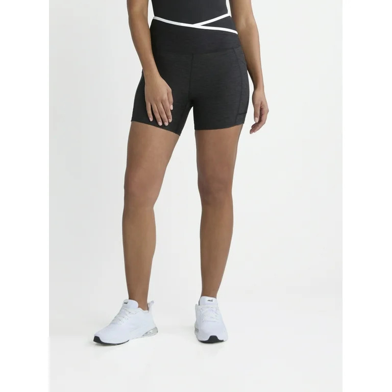 Athletic Works Women's and Women's Plus ButterCore Tipped Bike Shorts, Sizes XS-4X | Walmart (US)