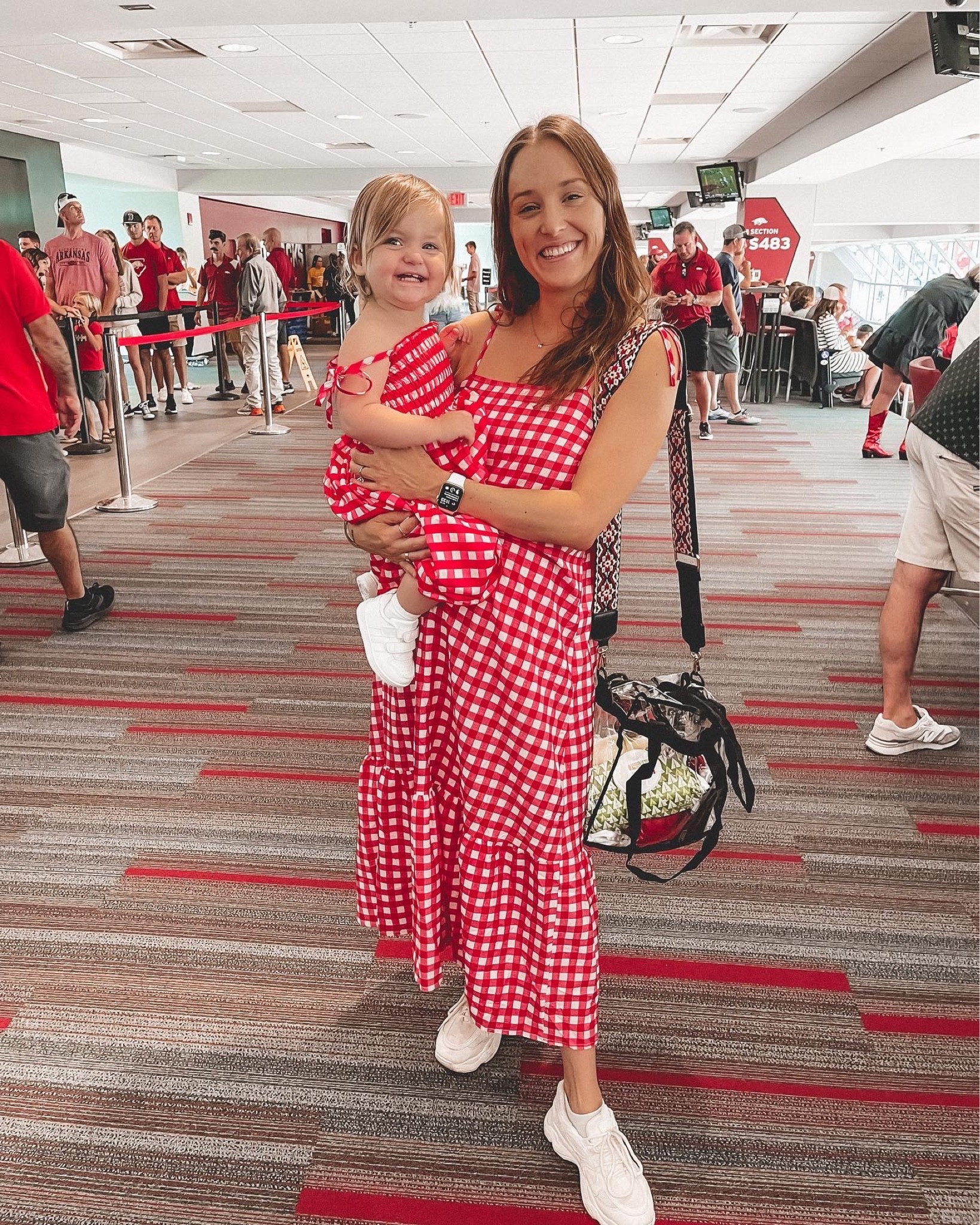my lil piggie ❣️🐷. - best clear stadium bag and this strap makes it so much more comfortable to carry! cutie mommy & me dresses linked 👏🏼😘

#LTKitbag #LTKkids #LTKfamily