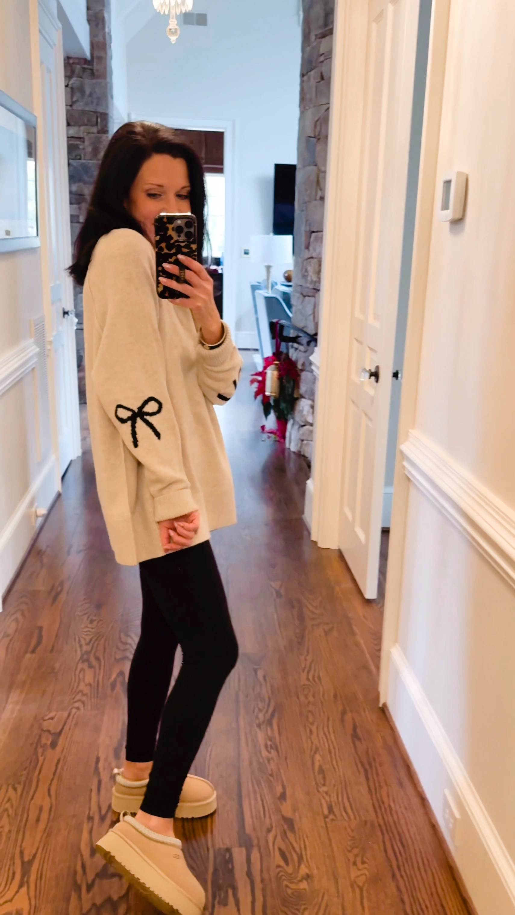 Love a good bow ..when you least expect it.  This cozy crewneck will be one you want to wear over and over! Wearing small 

#LTKOver40 #LTKGiftGuide #LTKActive
