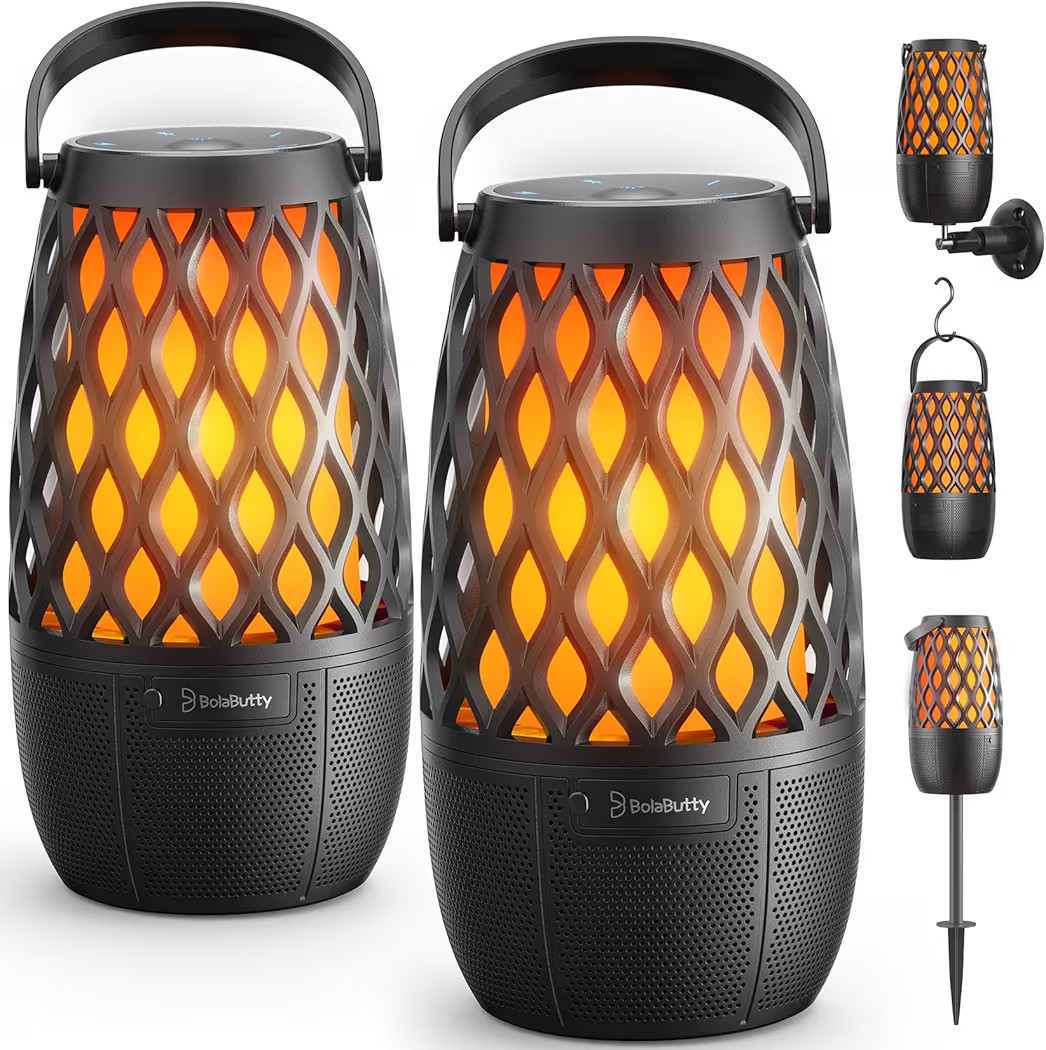Upgraded Outdoor Speakers Gift for Men Bluetooth Speaker with lights Multi-Sync up to 100 Speaker... | Amazon (US)
