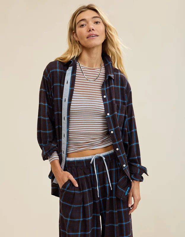 Aerie Flannel Pajama Shirt | Aerie