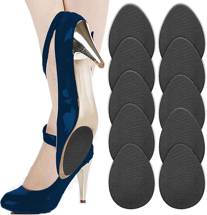 Non Slip Shoes Pads Self-Adhesive Shoe Grips Rubber Anti-Slip Shoe Grips Sole Stick Protector (Bl... | Amazon (US)