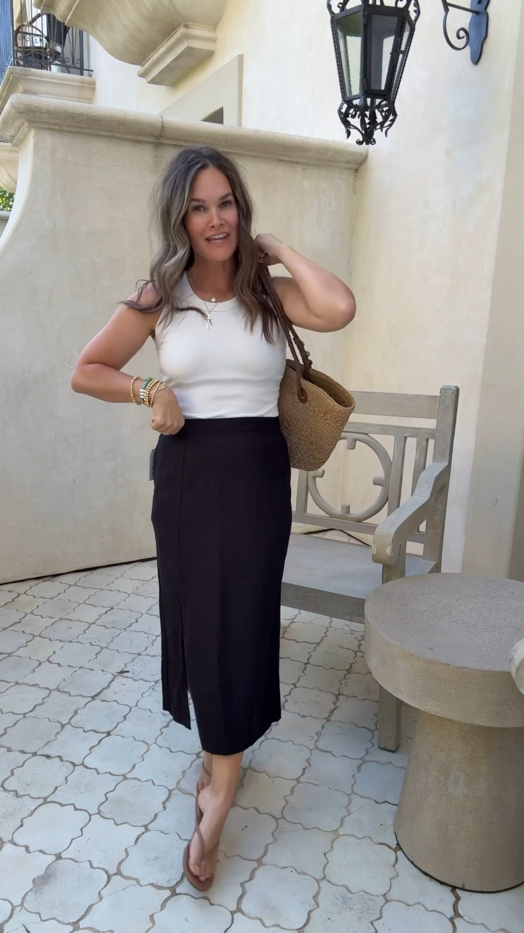 This linen skirt looks so elevated and is SO comfortable! The fit is really flattering too

#LTKootd #LTKgrwm #LTKdayinmylife