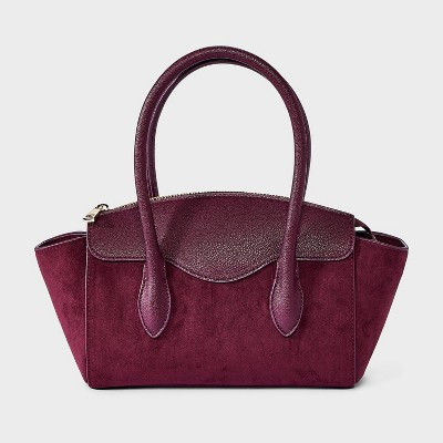 Faux Suede Small Winged Satchel - A New Day™ Brown | Target