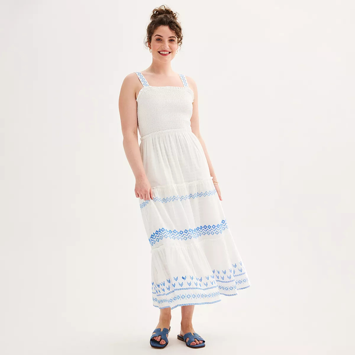 Women's Draper James Smocked Tiered Maxi Dress | Kohl's