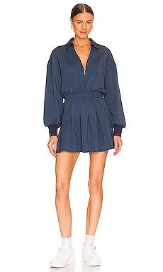 WeWoreWhat Half-Zip Tennis Dress in Pale Navy from Revolve.com | Revolve Clothing (Global)