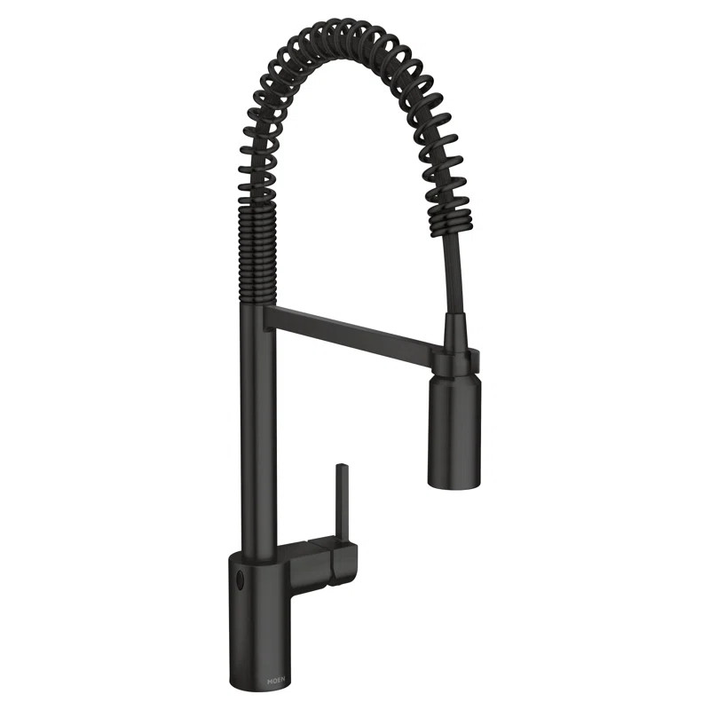 5923EWBL Moen Align MotionSense Wave Single Handle Spring Pulldown Kitchen Faucet with Power Clea... | Wayfair North America