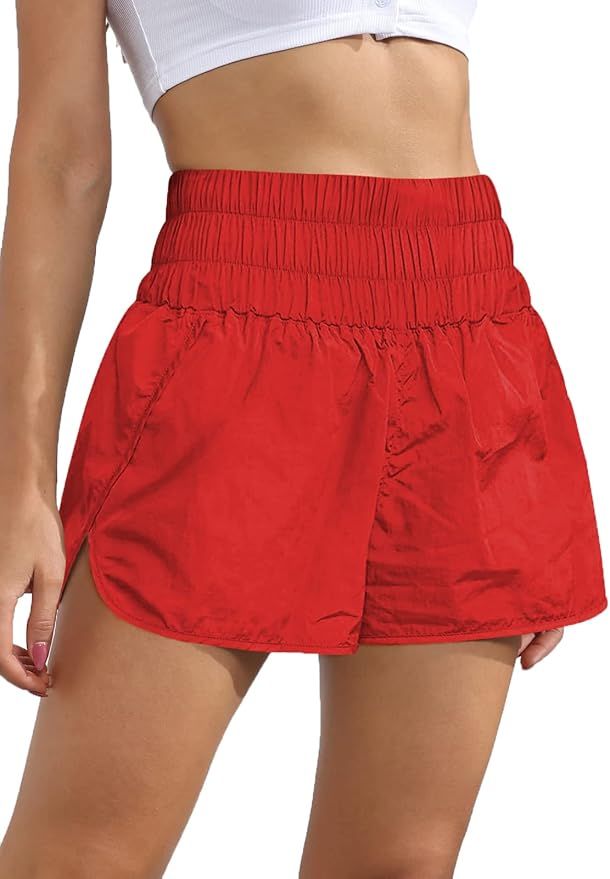 Ainuno High Waisted Running Shorts Womens Athletic Shorts with Pockets Casual Summer Shorts for W... | Amazon (US)