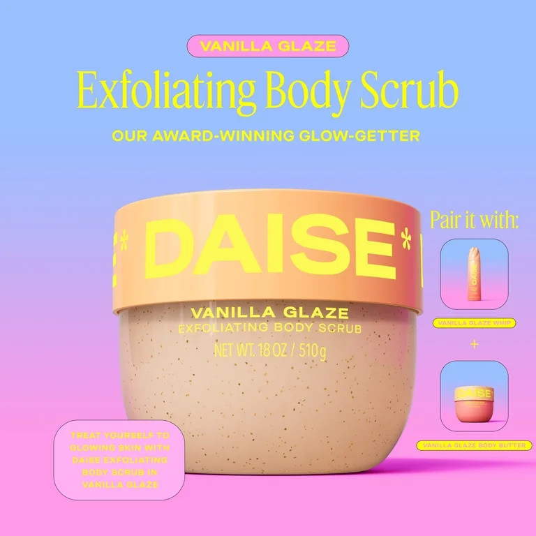 DAISE Exfoliating Body Scrub in Vanilla Glaze, For Soft Glowing Skin, 18 OZ / 510 g | Walmart (US)