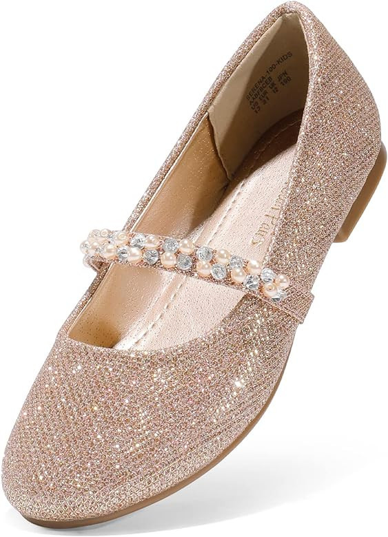 DREAM PAIRS Girls Toddler/Little Kid/Big Kid Serena-100 Mary Jane Ballerina Flat Shoes | Amazon (US)