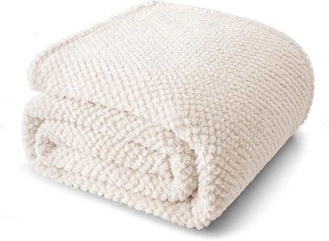 Whale Flotilla Twin Size Fuzzy Fleece Blanket for Bed, 60x80 Inch Fluffy Warm Soft Jacquard Blank... | Amazon (US)