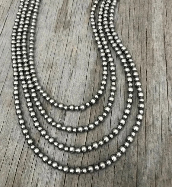 4 and 5mm Navajo Pearls  Choose Length  Lovely petite style | Etsy | Etsy (US)