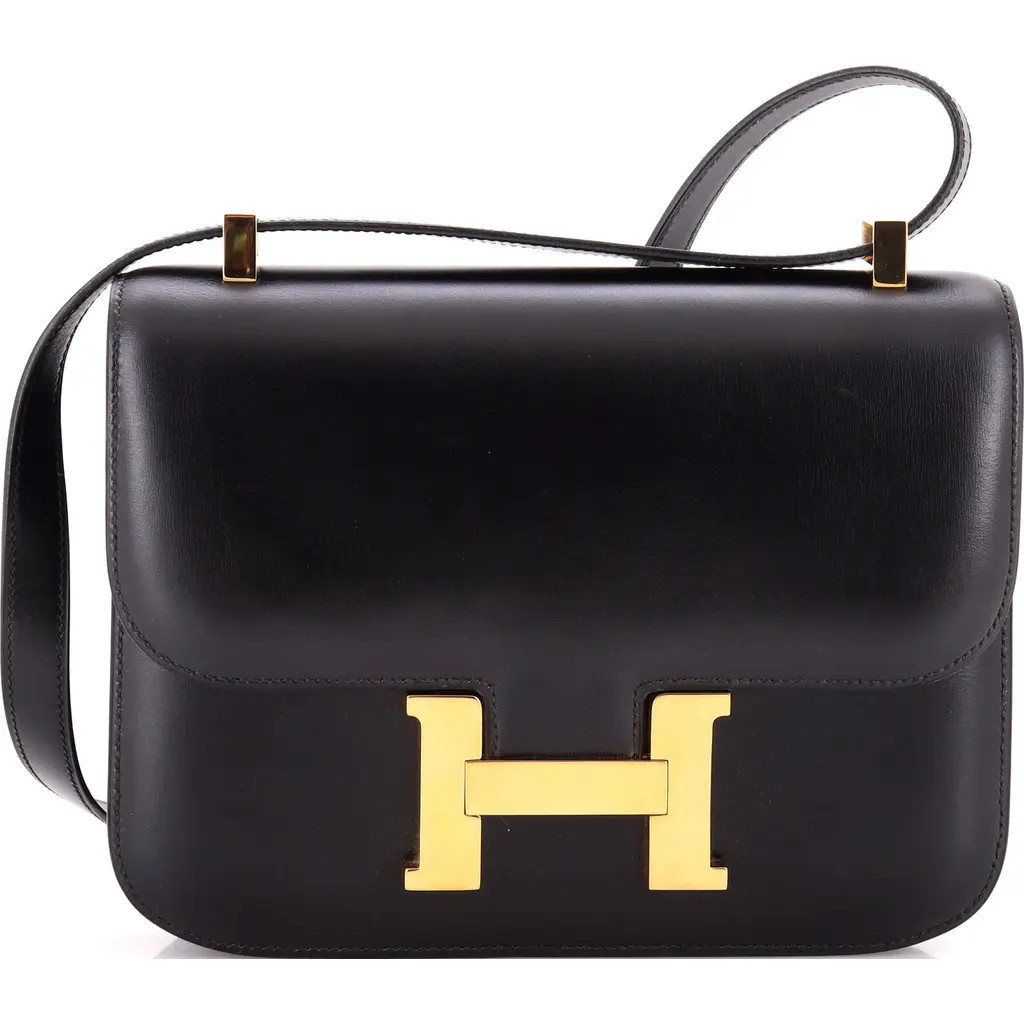 Pre-Owned Hermes Constance Bag Box Calf 24 in Black at Nordstrom, Size X-Small | Nordstrom
