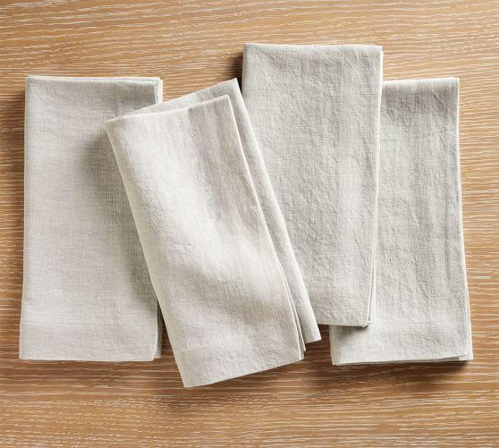 Mason Oversized Linen Napkins | Pottery Barn (US)