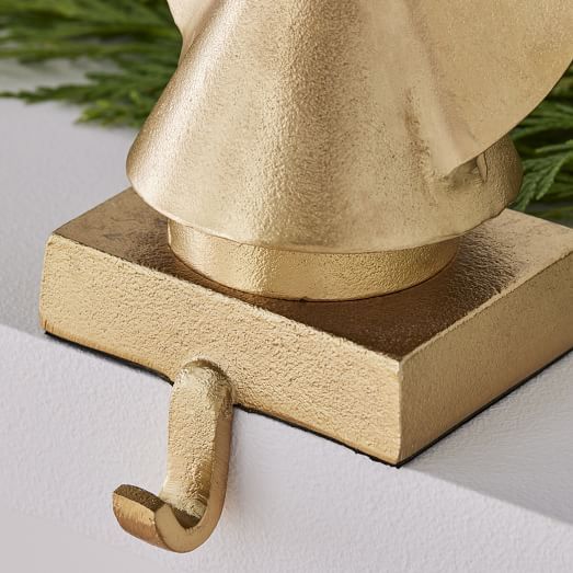 Metal Angel Stocking Holder - Brass | West Elm (US)