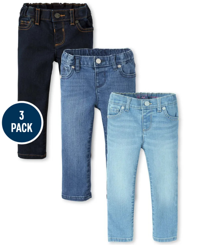 Baby And Toddler Girls Stretch Super Skinny Jeans 3-Pack - multi clr | The Children's Place