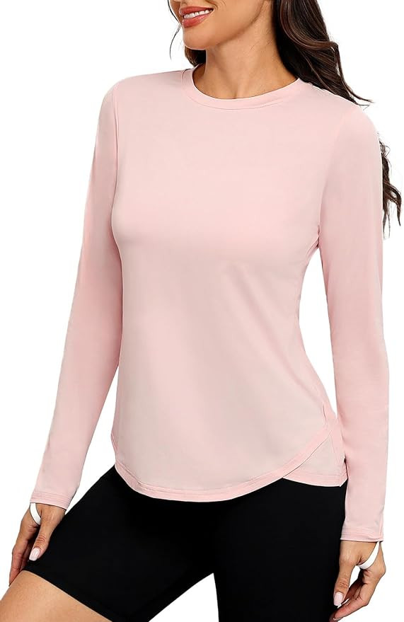 PINSPARK Women Sun Shirt Long Sleeve Quick Dry Hiking Shirts with Thumbholes UPF 50+ Workout Tops... | Amazon (US)