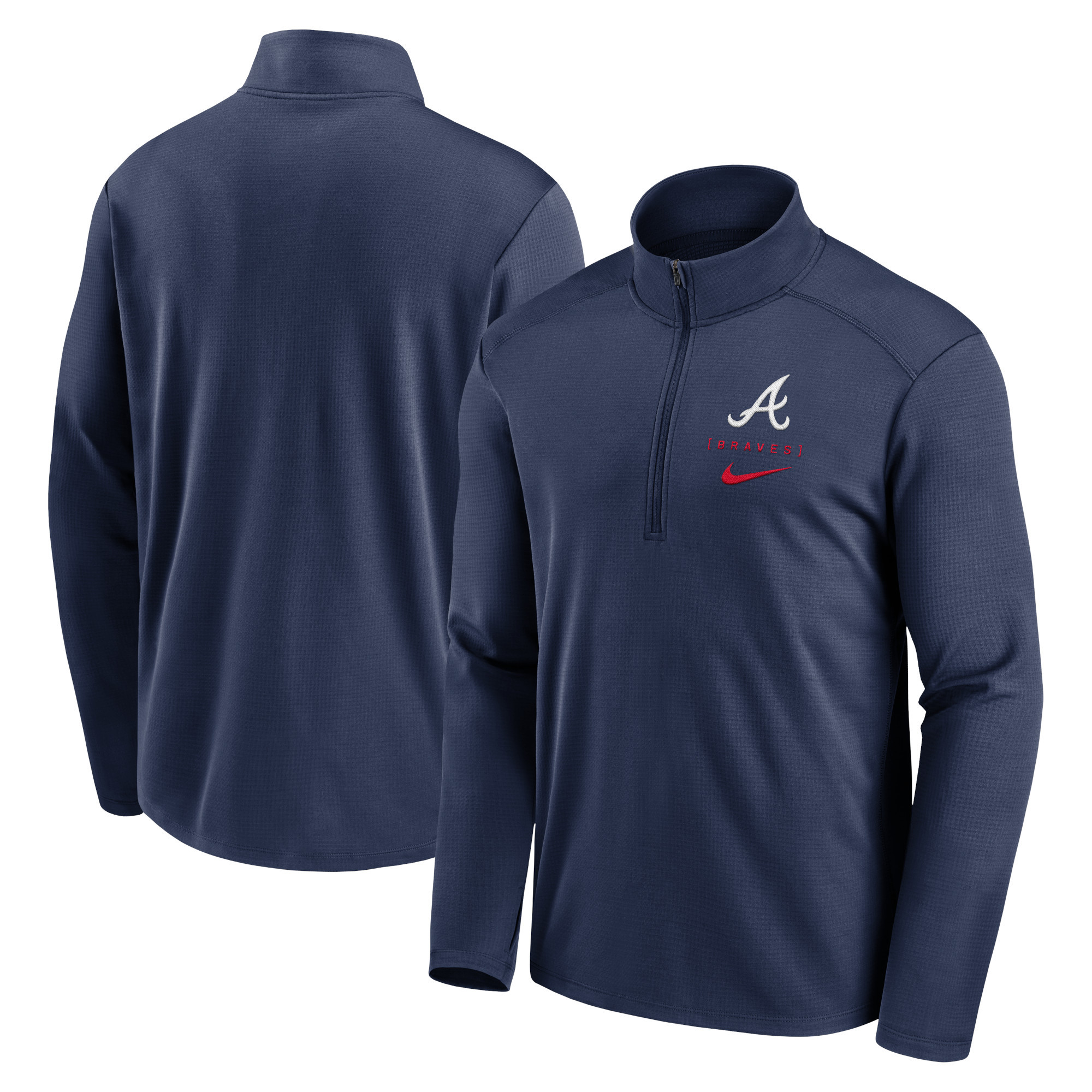 Atlanta Braves Nike Franchise Logo Pacer Performance Half-Zip Top - Navy | Fanatics