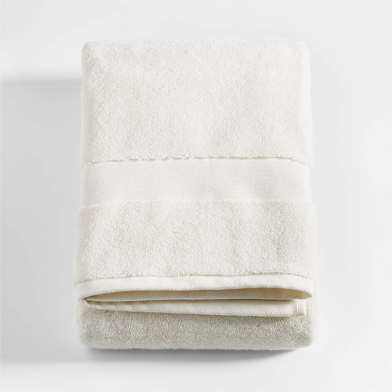 Organic 800-Gram Ivory Turkish Cotton Bath Towel + Reviews | Crate & Barrel | Crate & Barrel