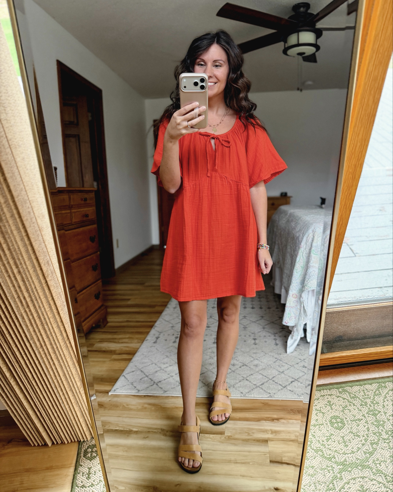 XS petite in my dress and size 6 in my sandals (so comfy!)♥️

#LTKootd #LTKmomlife #LTKPetite