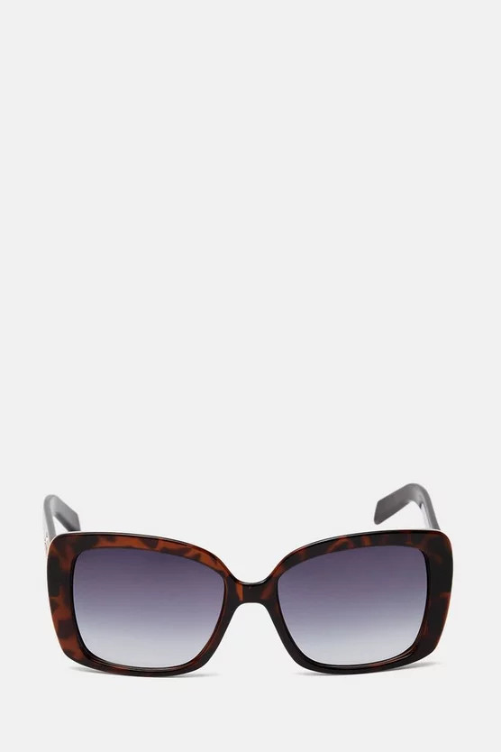 Tortoise Gold Detail Sunglasses | Karen Millen US