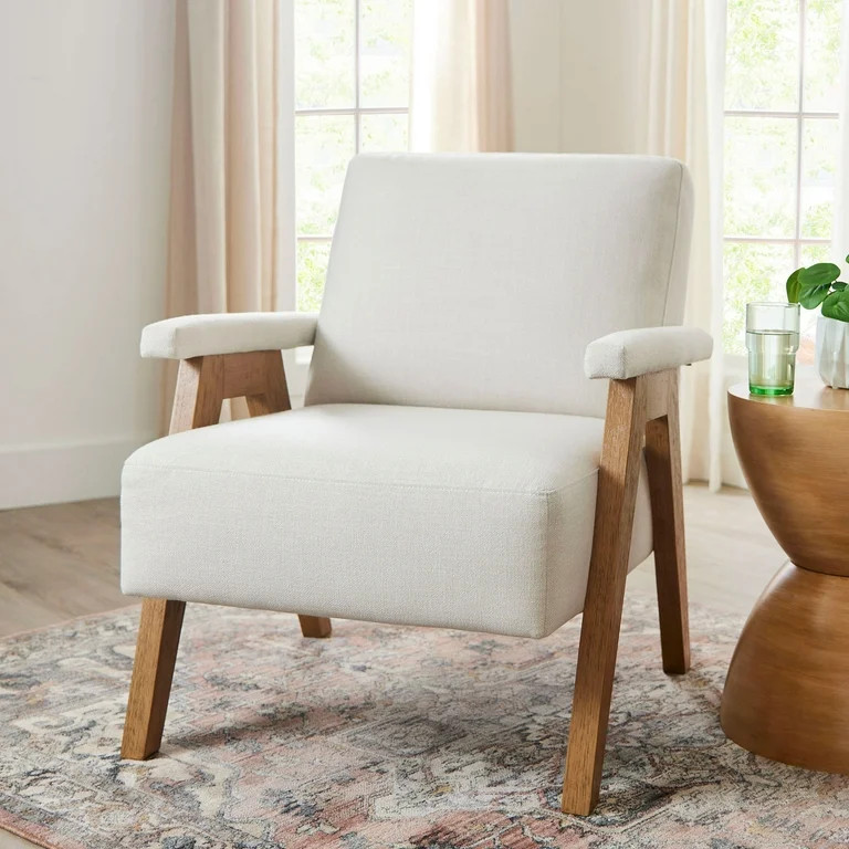 Better Homes & Gardens Ezra Accent Chair, Living Room, Cream | Walmart (US)