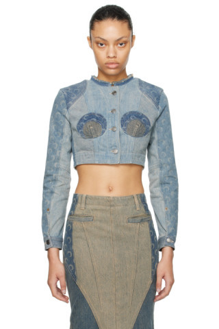Blue Regenerated Denim Jacket | SSENSE