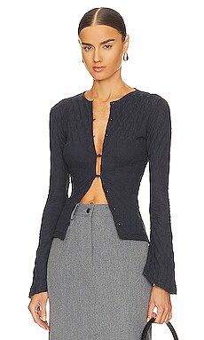 Musier Paris Alienor Top in Anthracite Grey from Revolve.com | Revolve Clothing (Global)
