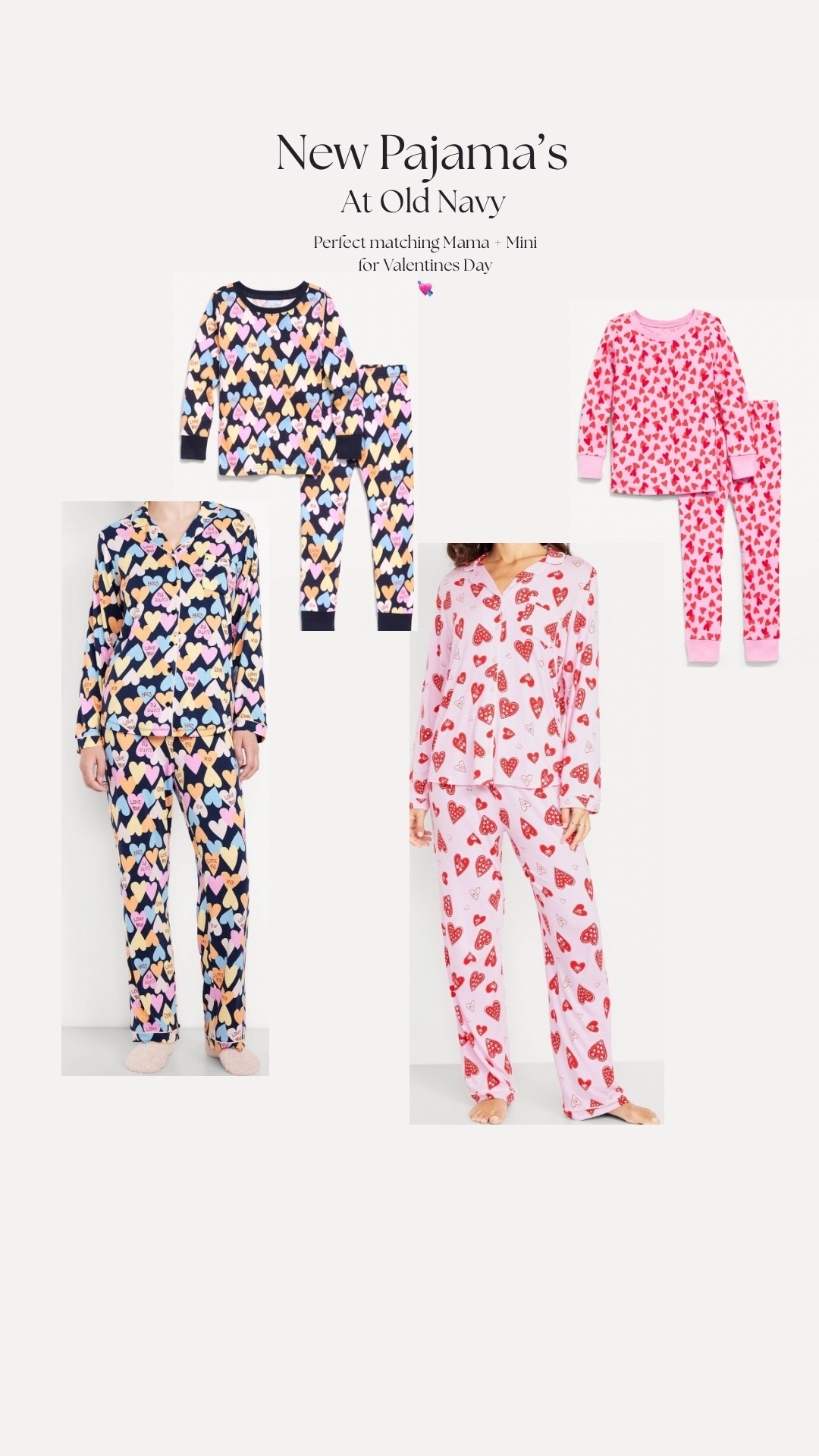 New pajama sets at Old Navy for mama and toddler mini! Heart pajamas for Valentine’s Day! 💘

#LTKKids #LTKGiftGuide #LTKHoliday