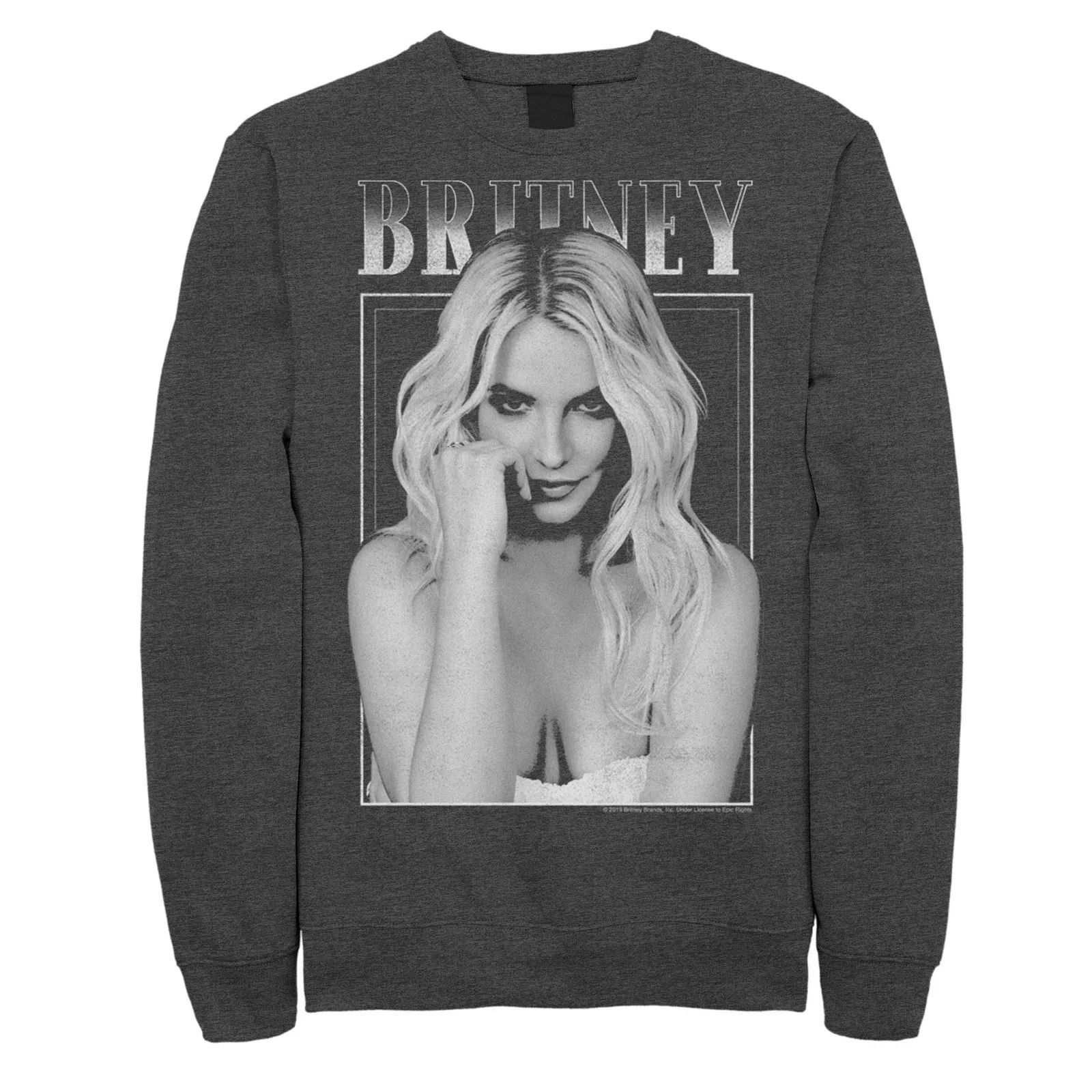 Men's Britney Spears Portrait Panel Poster Sweatshirt, Size: XL, Dark Grey | Kohl's