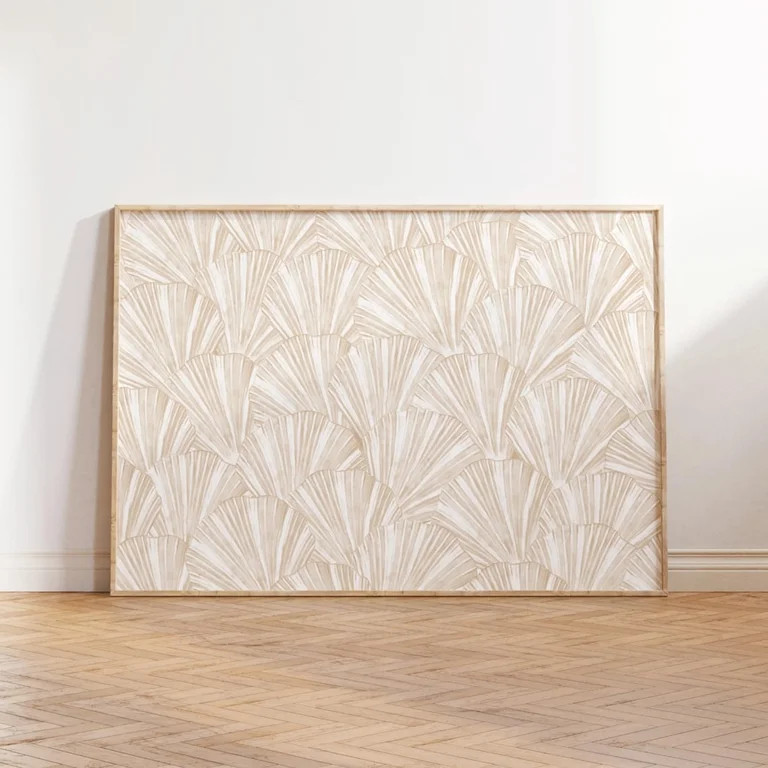 Beige Seashell Coastal Nursery Wall Art, Stretched Canvas Size 8x12 | Walmart (US)