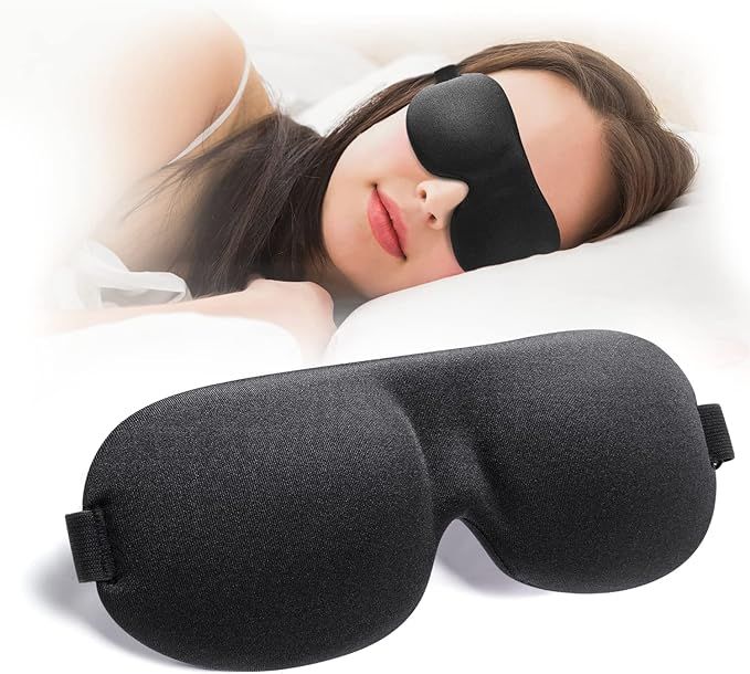 NEWVANGA Sleep Mask for Back and Side Sleeper, 100% Block Out Light, Eye Mask Sleeping of 3D Nigh... | Amazon (US)