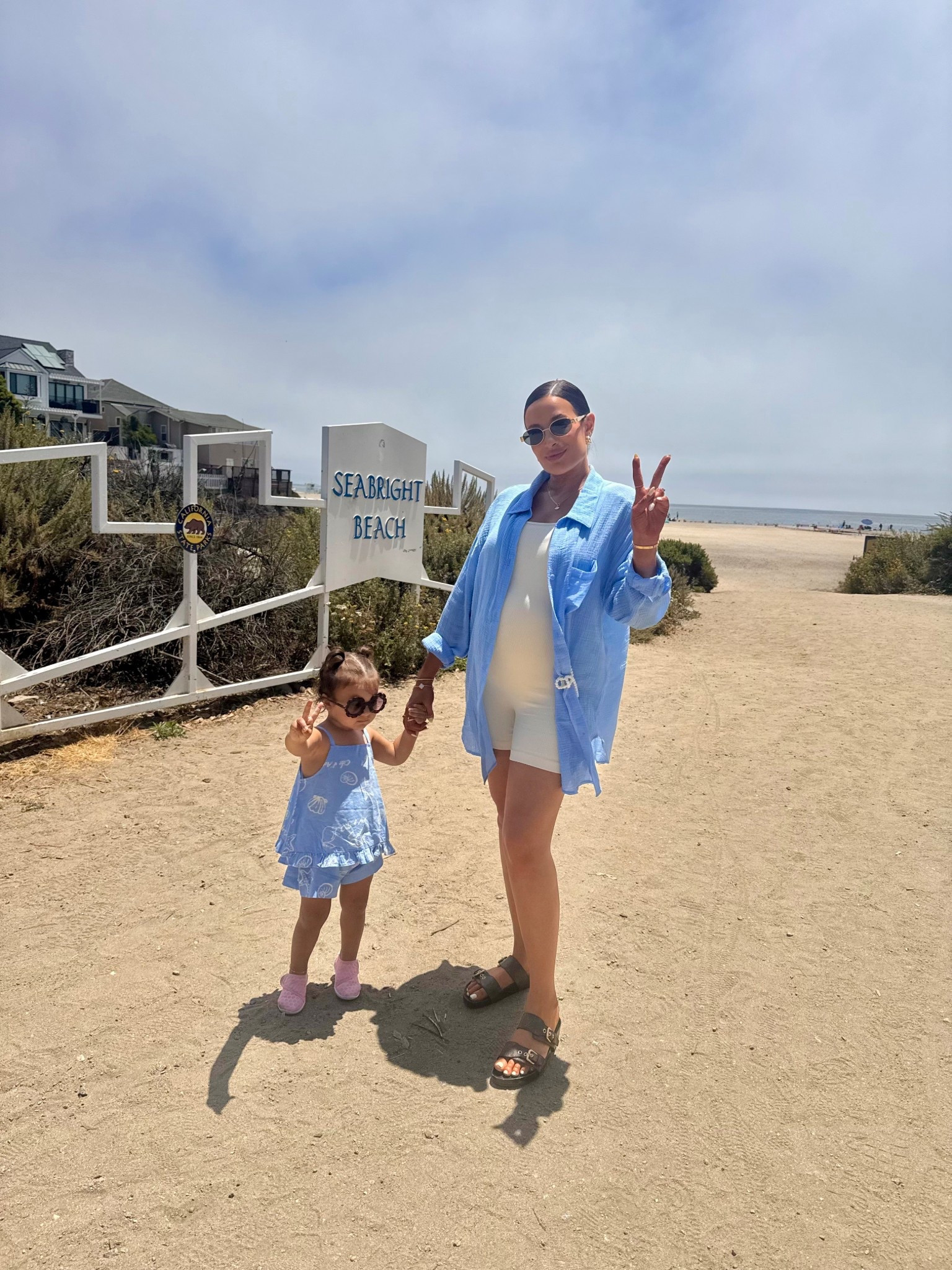 Mommy & Me Summer Fit
Wearing a M in button up & L in romper, 39 in slides 

#LTKBaby #LTKStyleTip #LTKBeauty